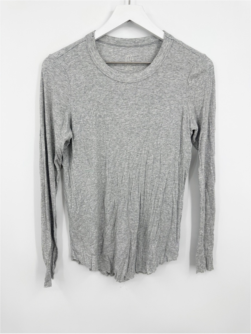 Aerie Gray Long Sleeve Real Soft Shirt Size Small Loungewear